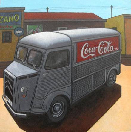 Citroën. Furgo. Coca-Cola. Media Mixta Lienzo Otros