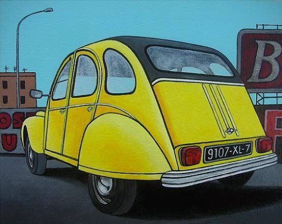 Citroën 2Cv. Óleo Lienzo Otros