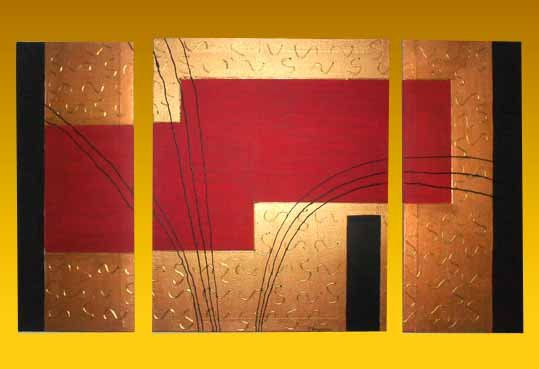 cuadros tripticos abstracto texturado 03