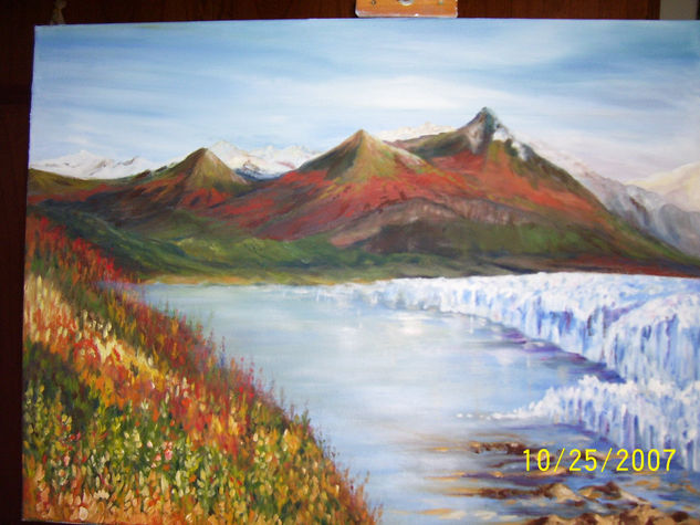 calafate II Oil Canvas Landscaping