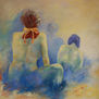 Mujeres en la playa.
