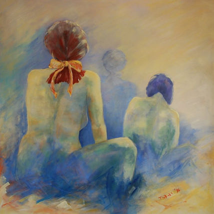 Mujeres en la playa.