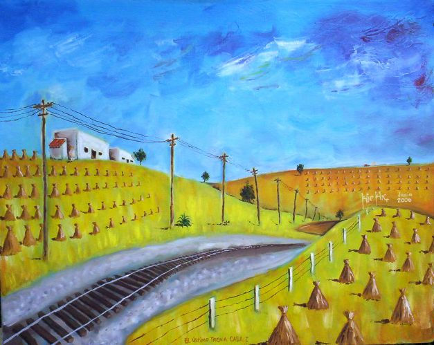 El Ultimo Tren a Casa I Oil Canvas Landscaping