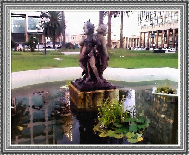 Una plaza en Montevideo