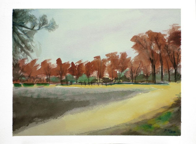 Otoño en Aranjuez Watercolour Paper Landscaping