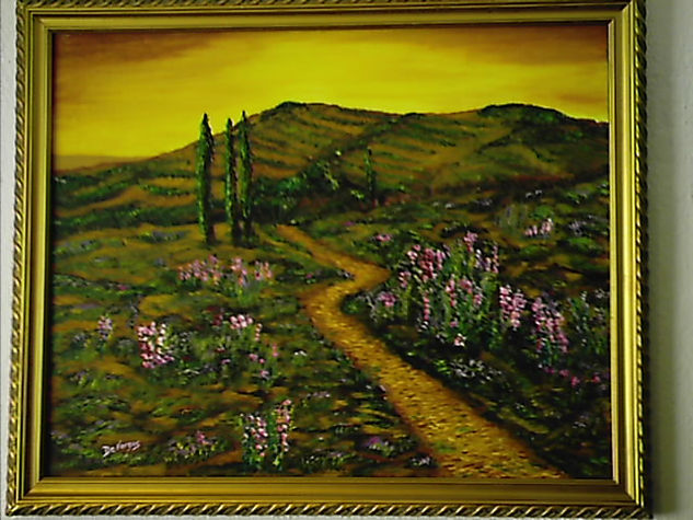 Atardecer en desierto Oil Canvas