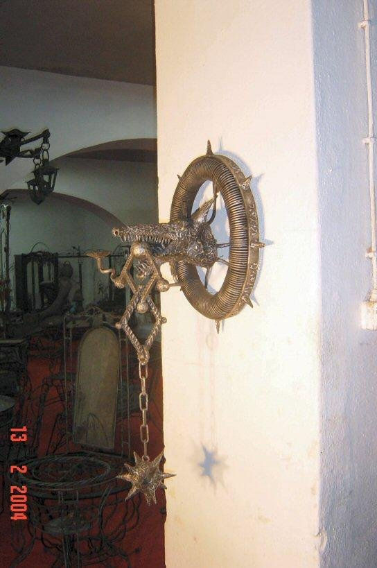 lampara de hierro unico