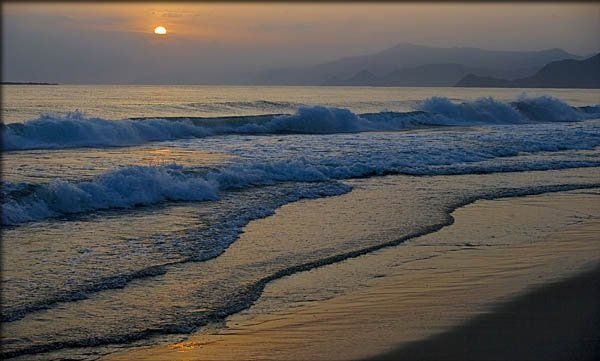 Amanecer en playa huequito 