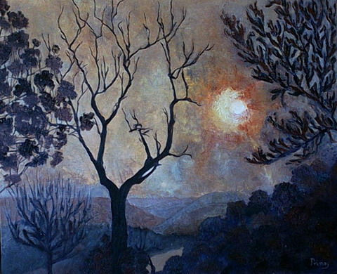 El último instante de luz Oil Canvas Landscaping