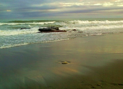 Ocaso en la playa