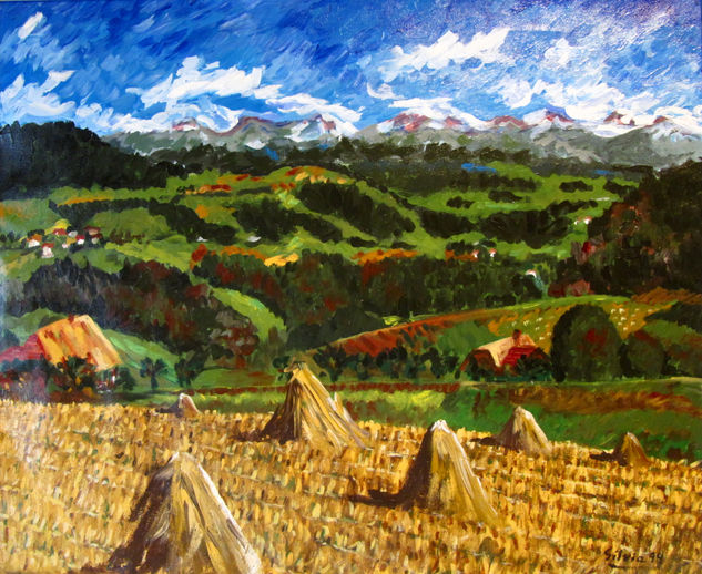 Paisaje de Suiza I Acrylic Canvas Landscaping