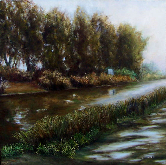 Genil a su paso por Écija Oil Canvas Landscaping