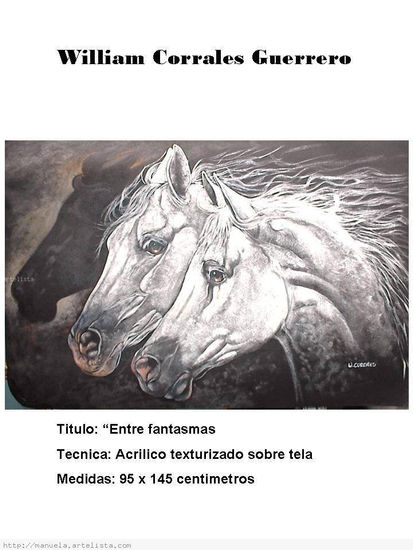 "entre fantasmas" Acrílico Tela Animales