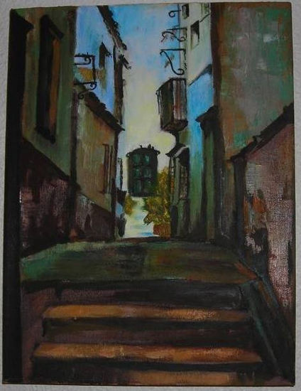 callejon de ampurria Oil Canvas Landscaping