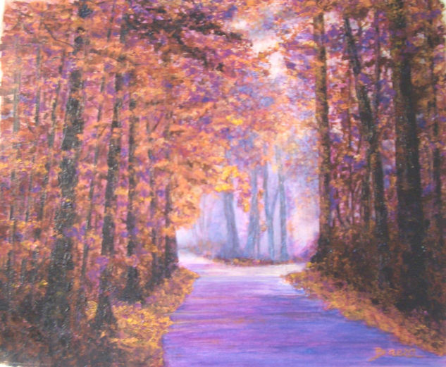 Camino morado Oil Canvas Landscaping