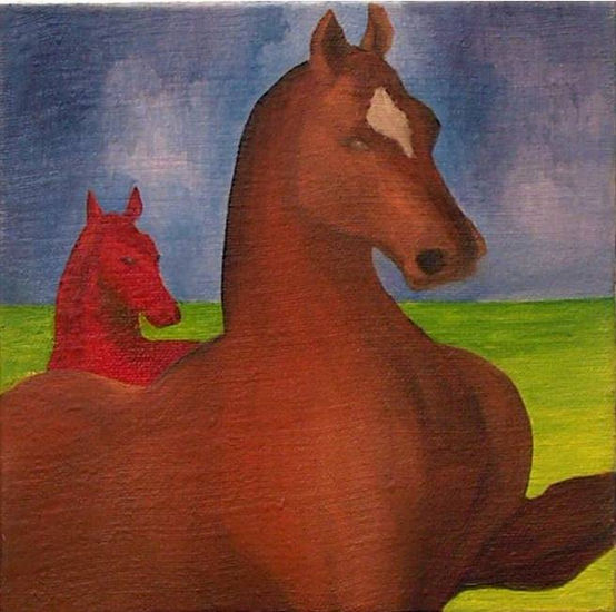 el gran caballo Oil Canvas