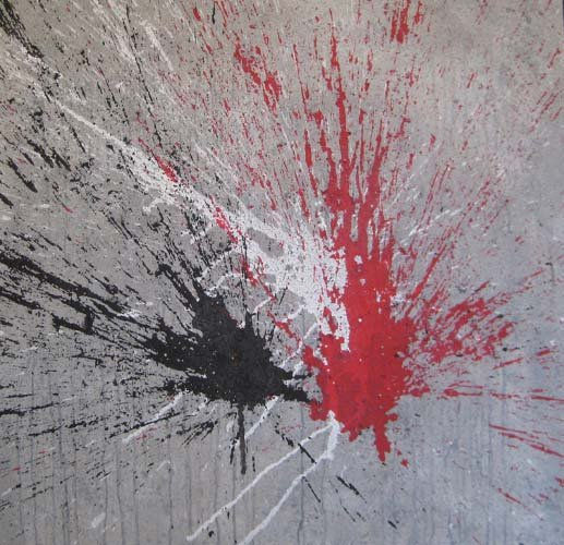 Red Splash Acrylic Canvas Others