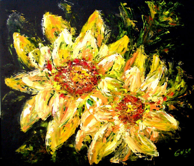 Flor No. 5 Oil Panel Floral Painting