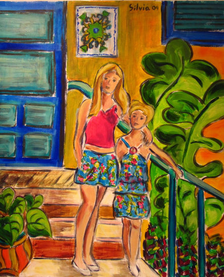 Mis hijas Acrylic Panel Portrait