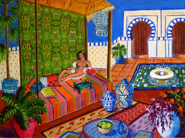 Marrakech Acrylic Panel Figure Painting