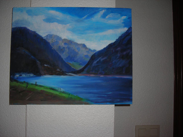 valle azul Oil Canvas Landscaping