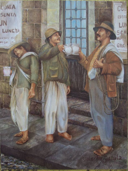 LOS COMPADRES Oil Canvas Others