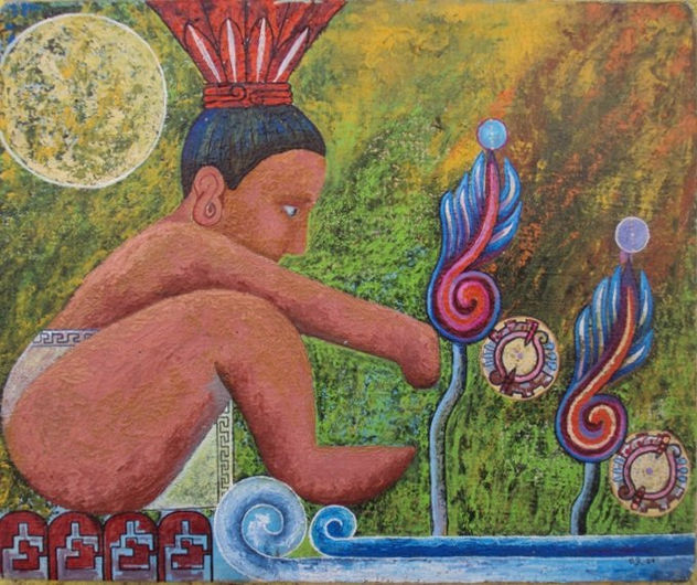 SEMBRADOR DEL COSMOS.  tlacuilo xochimilco