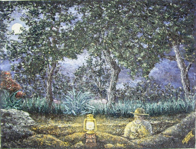 el viejo huaquero Oil Canvas Landscaping