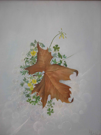 HOJA SECA Oil Canvas Floral Painting