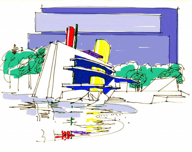 boceto ciudad placa 3