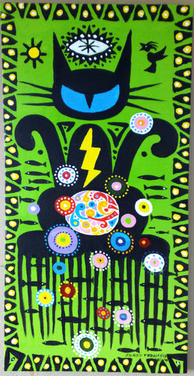 Black Cat 1 Acrylic Canvas Landscaping