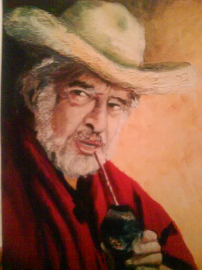 Paisano Óleo Lienzo Retrato