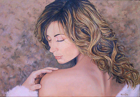 Lara Fabian Oil Canvas Figure Painting