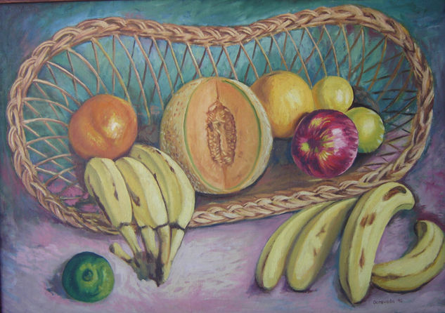 CANASTA DE FRUTA Oil Canvas Still Life Paintings