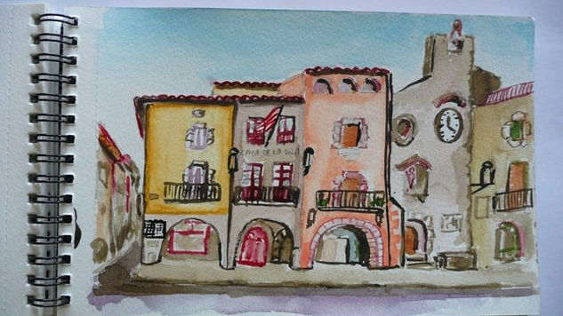 Torroella de Montgrí Watercolour Paper Landscaping