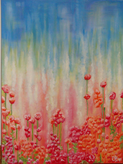 Cascada Oil Canvas Floral Painting