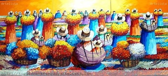 flores Oil Canvas Landscaping