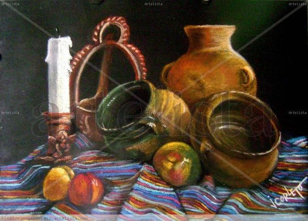 BODEGÓN BARROCO Pastel Paper Still Life Paintings