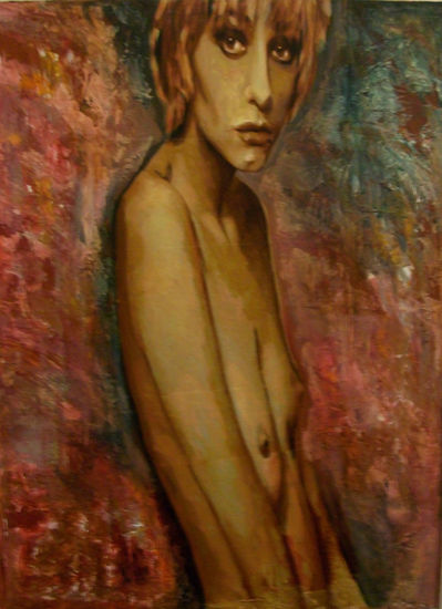 S/T Mixed media Panel Nude Paintings