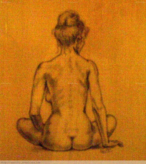 Fatima Graphite Paper Nude Paintings