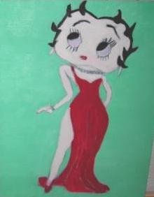 betty boop Oil Canvas Landscaping