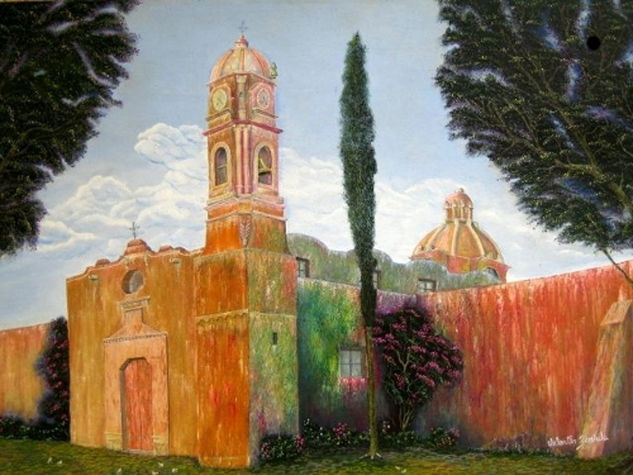 PARROQUIA DE SAN GREGORIO, ATLAPULCO, Xochimilco, méxico Oil Canvas Landscaping