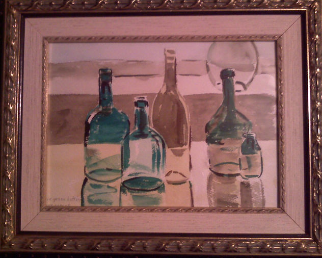 SEIS BOTELLAS VERDES