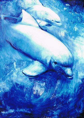 Delfines Oil Canvas Animals