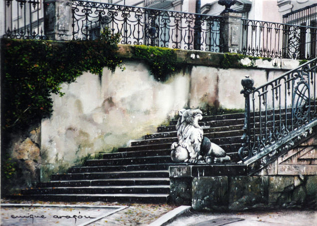 La escalinata Oil Canvas Landscaping