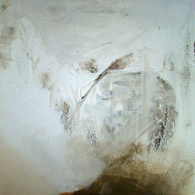 Rostro detrás del vidrio.