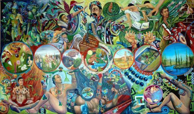 Mural Xochimilco, Casa de Cultura San Gregorio Atlapulco,  mexico Others Others Others