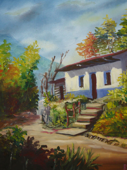 La casita del monte Oil Canvas Landscaping