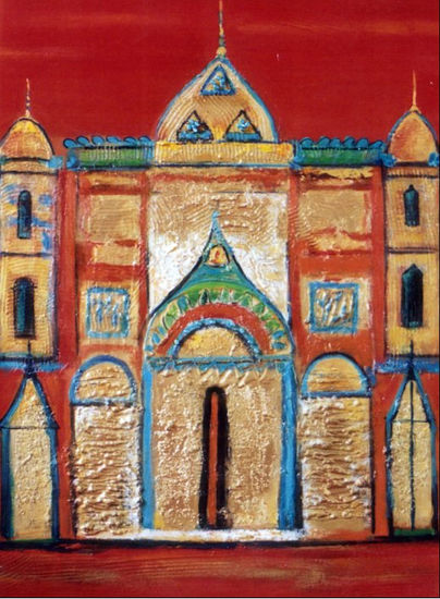 Marruecos Templo Mixed media Canvas Landscaping