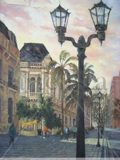 paseo del siglo Oil Canvas Landscaping